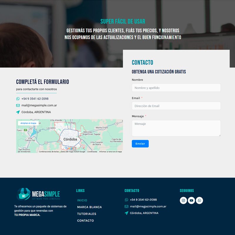 Contacto Mega Simple