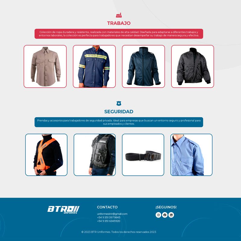 BTR UNIFORMES